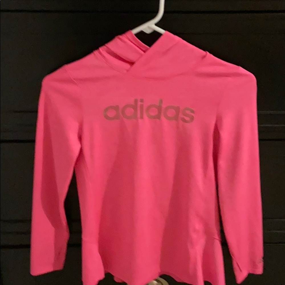 Girls pink Adidas top